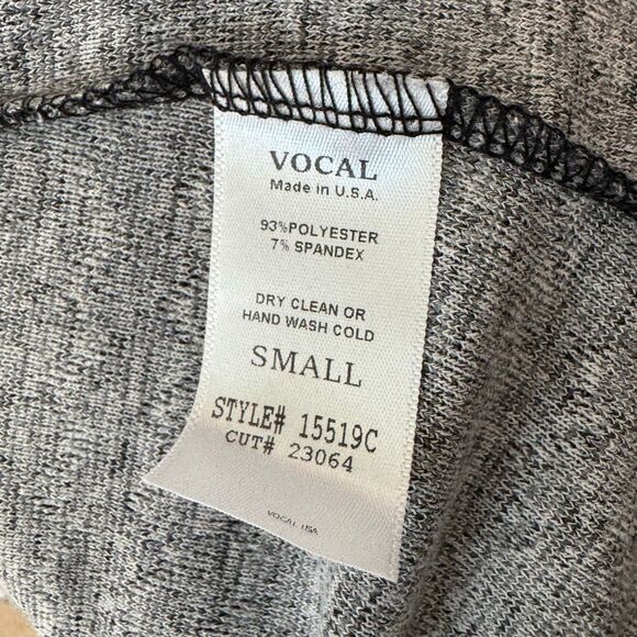 Vocal Sz S Long Duster Cardigan Sweater Black Gray Victorian Baroque Whimsigoth - Picture 6 of 6